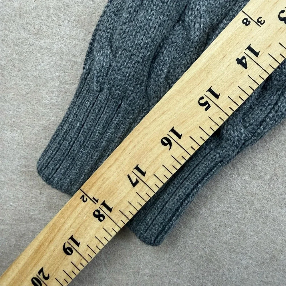 Polo Ralph Lauren Sweater Mens Small Custom‎ Slim Fit Gray Cable Knit 1/4 Zip